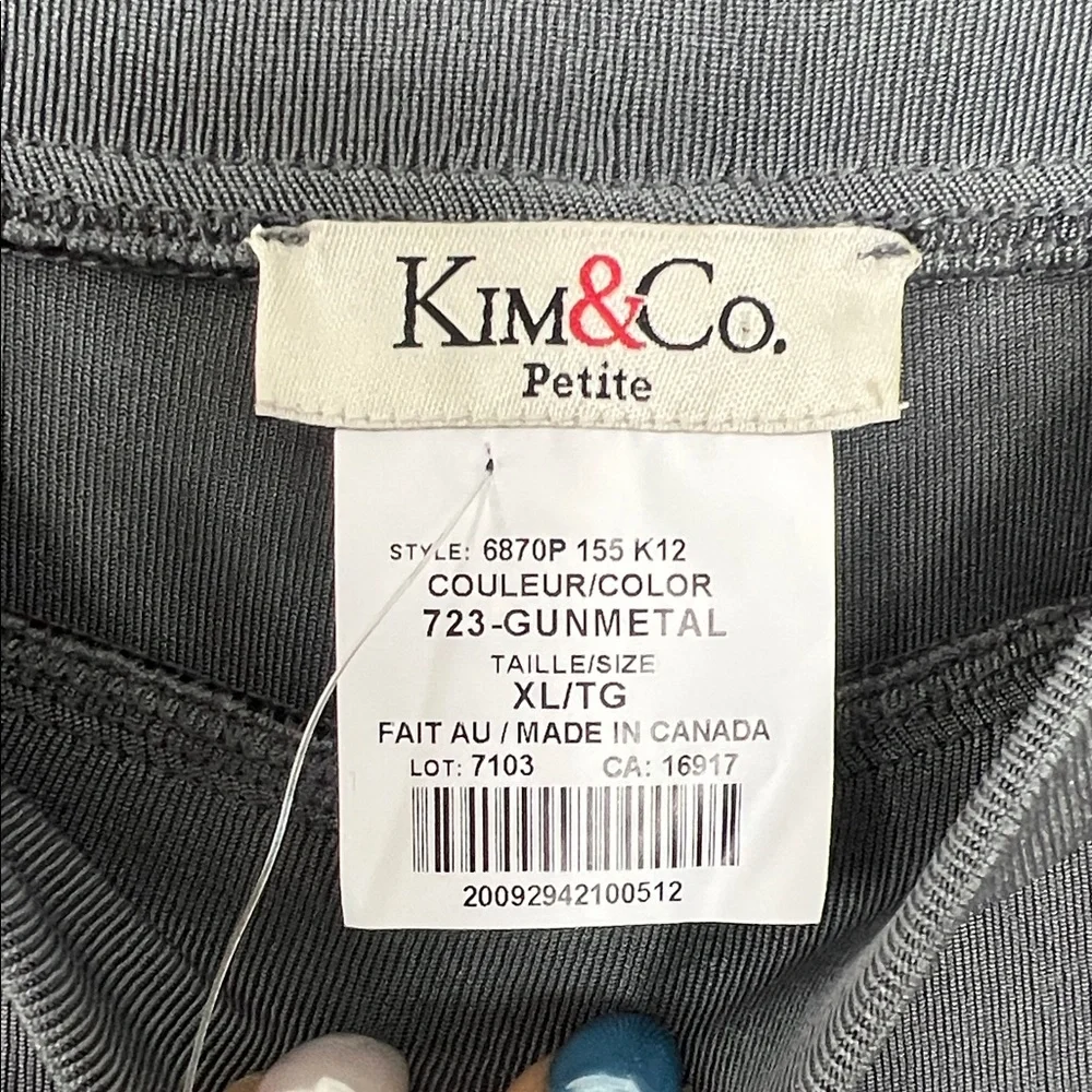NWT - Kim & Co Gray Wide Leg Pants - Picture 2 of 4